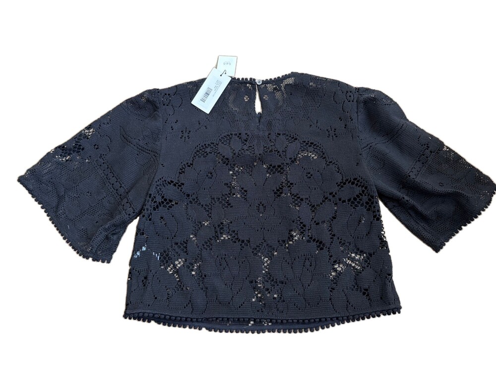 Sea New York Arianna Lace Top NWT Black Blouse Sz S - Picture 7 of 7
